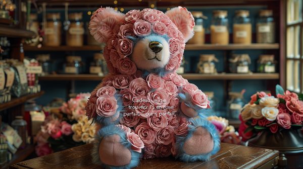 Cadeau unique : trouvez l'ours en rose parfait