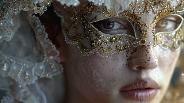 Découvrez l'élégance du masque vénitien pour femme